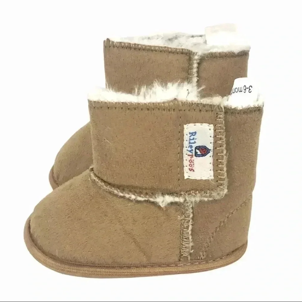 RILEYROOS BABY BOOTS 3–6 MONTHS SUEDE SANDBOX WALKERS SOFT SOLE INFANT SHOES